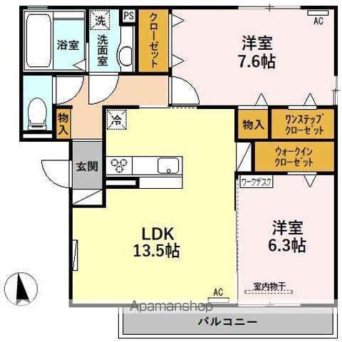 SEJOUR TAMMY(2LDK/3階)の間取り写真