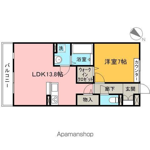 エスポワール神明(1LDK/2階)の間取り写真