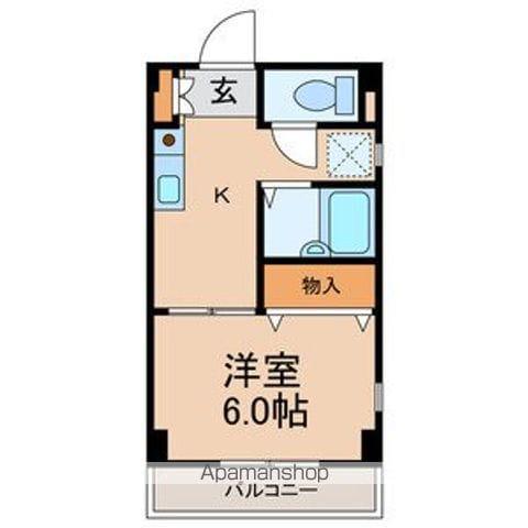 木家荘三色館(1K/2階)の間取り写真