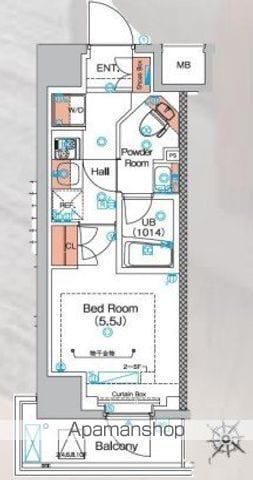 エストゥルース横浜蒔田(1K/6階)の間取り写真