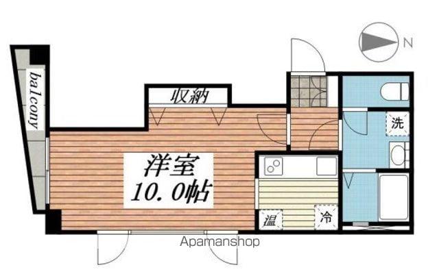 サル・ドュ・セジュール(1K/6階)の間取り写真