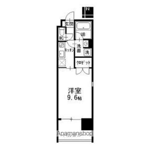 弥富通ライズ(1K/8階)の間取り写真