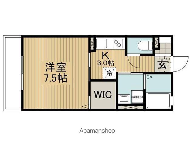 レトア桑原(1K/1階)の間取り写真