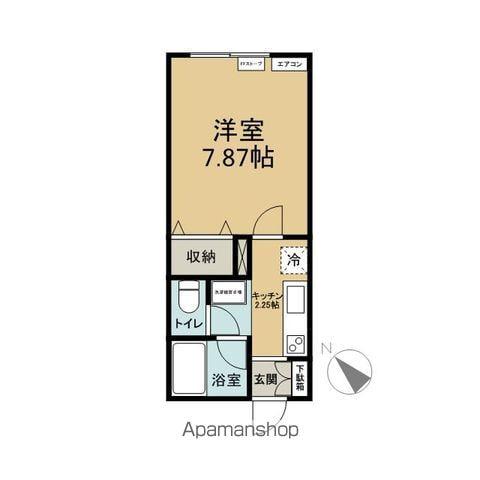 アパートメントSATO(1K/2階)の間取り写真