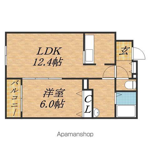 ハーベスト(1LDK/4階)の間取り写真