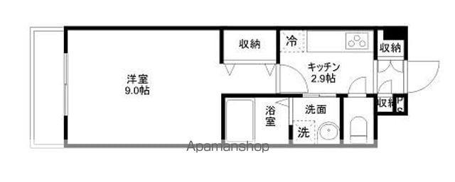 ファーストクラス神道寺(1K/6階)の間取り写真