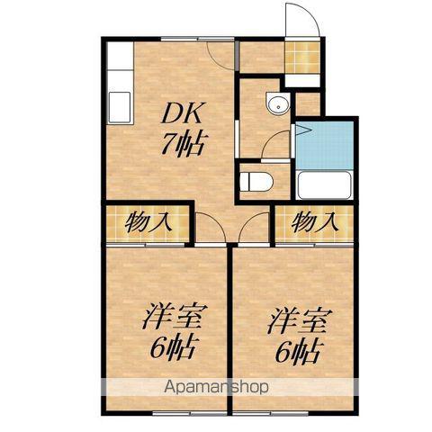 グランパルク西陵(2DK/2階)の間取り写真