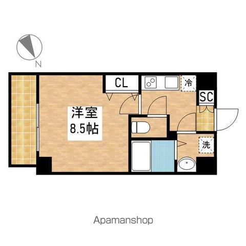 レジデンシア泉Ⅰ(1K/2階)の間取り写真