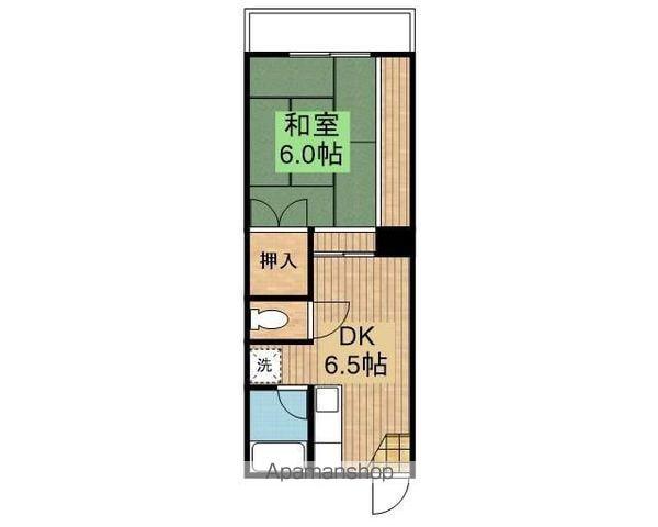 コーポアクア(1K/3階)の間取り写真