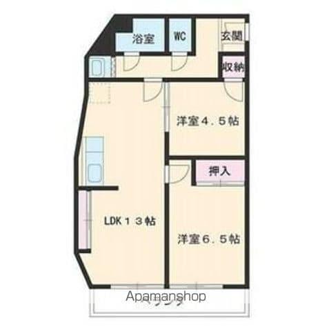 レジデンスヒルズ向台(2LDK/3階)の間取り写真