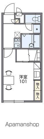 レオパレスエターナル(1K/1階)の間取り写真