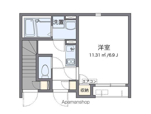 レオネクスト東堀(1K/1階)の間取り写真