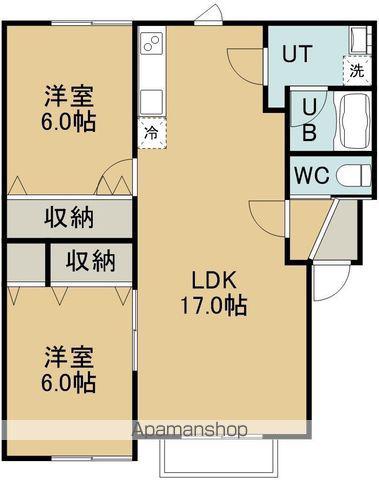 サクシードハウスⅢ(2LDK/2階)の間取り写真