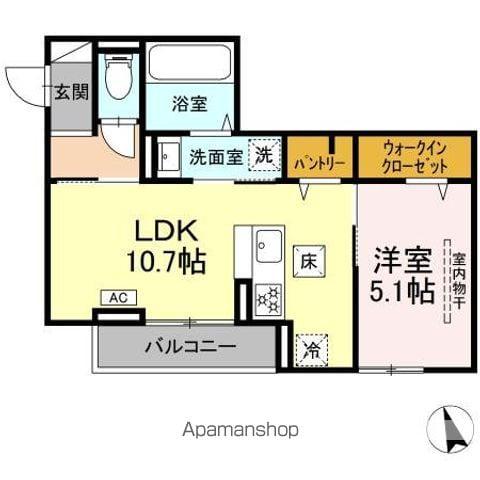 D PAINA 小机町II(1LDK/1階)の間取り写真