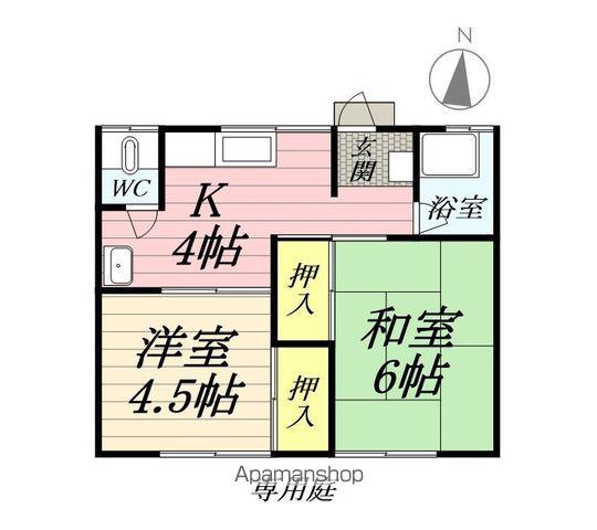 ともえ荘(2K/1階)の間取り写真
