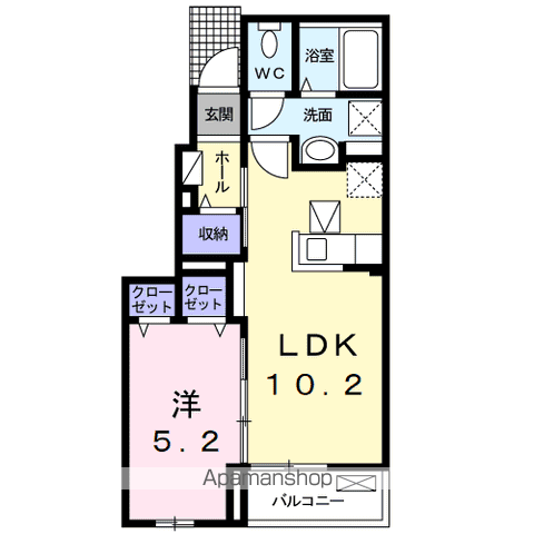 SUBARU(1LDK/1階)の間取り写真