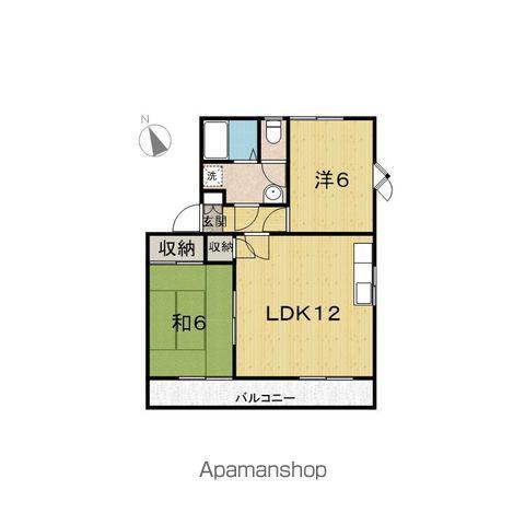サンビレッジ田子(2LDK/1階)の間取り写真