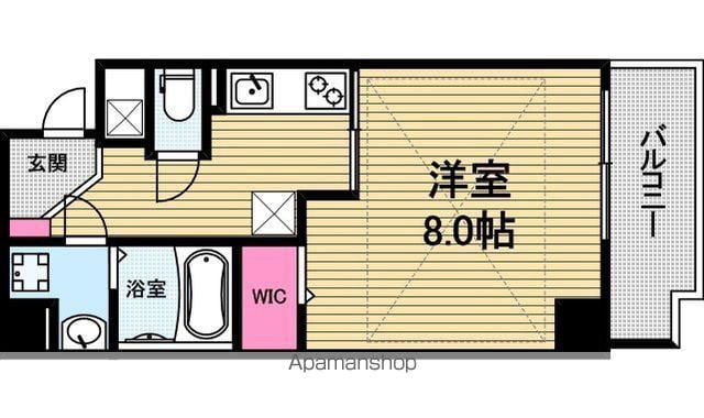エリスタ(1K/2階)の間取り写真