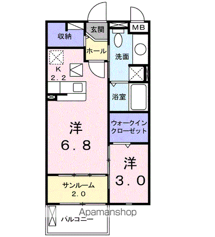エクストラステージⅠ(1LDK/1階)の間取り写真