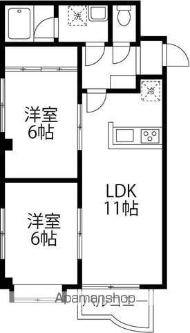 エトワール新神田(2LDK/2階)の間取り写真