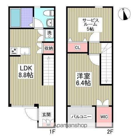 アンジュエール A(1SLDK/1階)の間取り写真