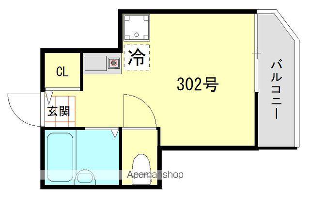 ネオス葛西(ワンルーム/3階)の間取り写真
