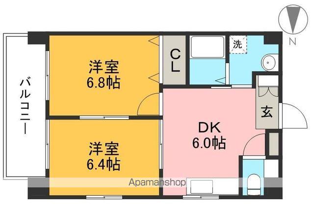 グレイス北久保(2DK/5階)の間取り写真