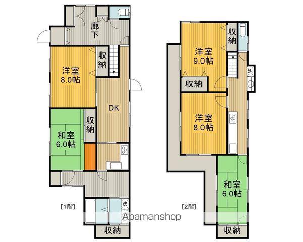 小田急電鉄小田原線 小田急相模原駅 徒歩15分 2階建 築58年(5DK)の間取り写真