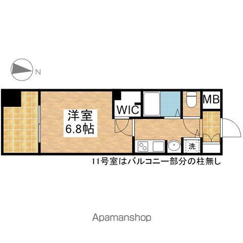 プレサンス泉セントマーク(1K/6階)の間取り写真