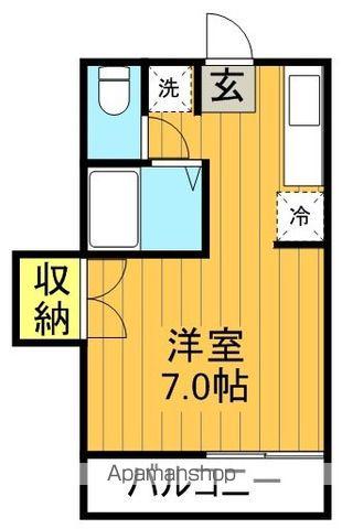 パーレンス(1K/2階)の間取り写真
