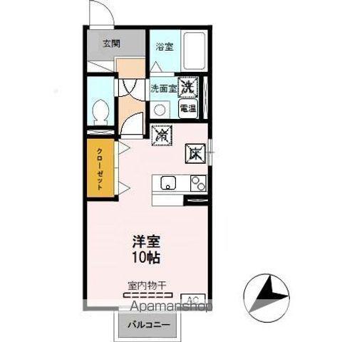 マードレ(ワンルーム/1階)の間取り写真