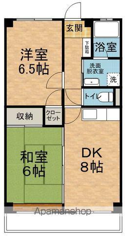 マンション百瀬(2DK/1階)の間取り写真
