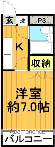 カーサ日出山(1K/3階)の間取り写真