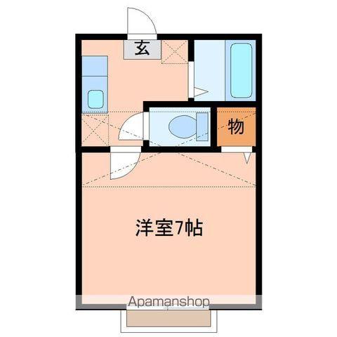 トゥインクルコート富沢(1K/1階)の間取り写真