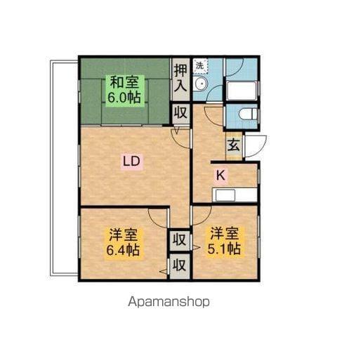 センチュリームラマツⅠ(3LDK/3階)の間取り写真