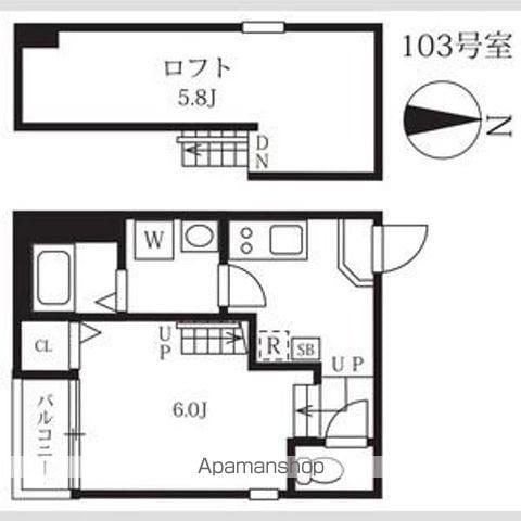 ハーモニーテラス東水切町(1K/1階)の間取り写真