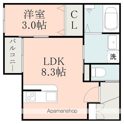 MAJOR光の森北(1LDK/2階)の間取り写真