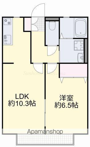 ロワジールⅡ(1LDK/1階)の間取り写真