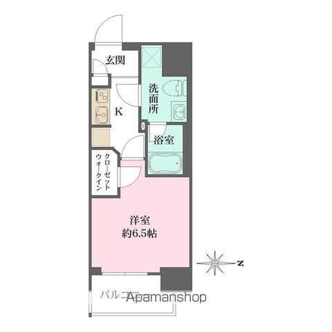 エムズイースト亀戸Ⅱ(1K/10階)の間取り写真