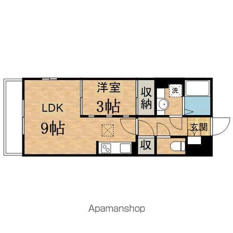 ジャルディネット(1LDK/1階)の間取り写真