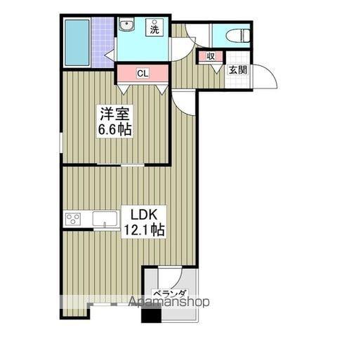 江東区扇橋2丁目マンション(1LDK/3階)の間取り写真