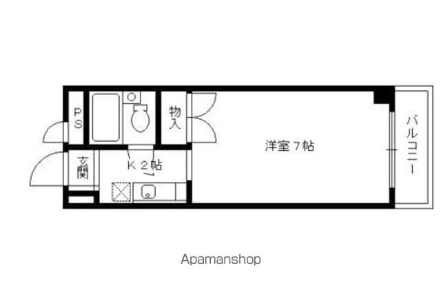 ハイツ田中(1K/3階)の間取り写真