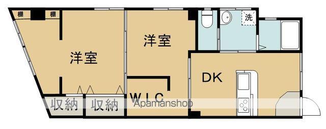 内海ビル(2LDK/2階)の間取り写真