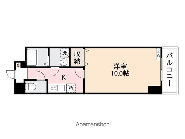 マリンスクエア(1K/1階)の間取り写真