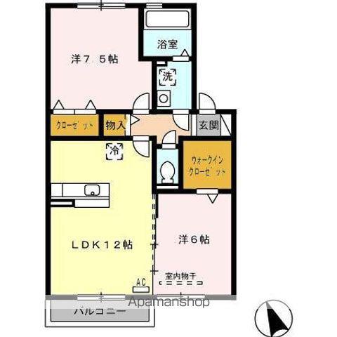 グランモアⅡ(2LDK/2階)の間取り写真
