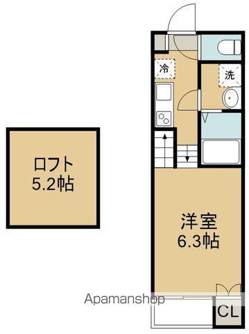 STATICE(1K/1階)の間取り写真