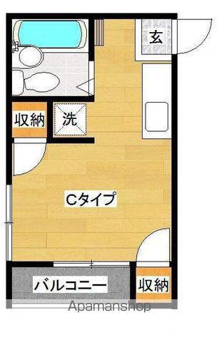 ヴェルデ(ワンルーム/2階)の間取り写真