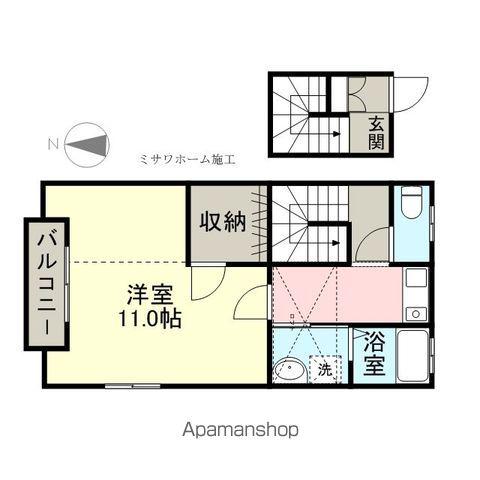 サンメッセSHINMACHI(1K/2階)の間取り写真