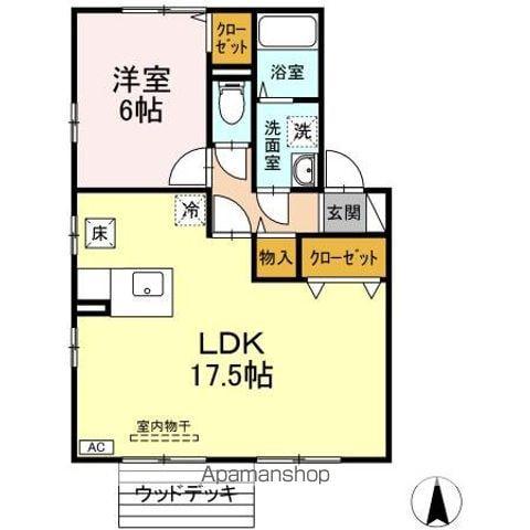 ザ・ハウス・オオツキ A(1LDK/1階)の間取り写真