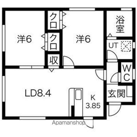 東北本線 花巻駅 徒歩23分 1階建 築24年(2LDK)の間取り写真